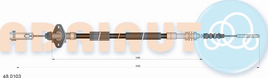 Adriauto 48.0103 - Clutch Cable autospares.lv