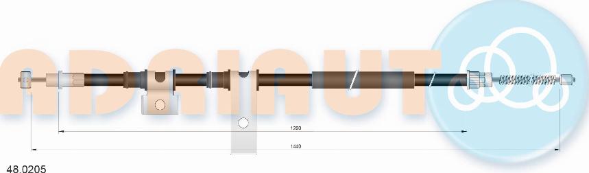 Adriauto 48.0205 - Cable, parking brake autospares.lv