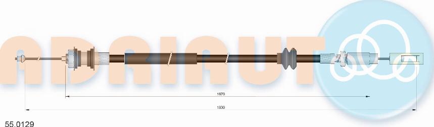 Adriauto 55.0129 - Clutch Cable autospares.lv