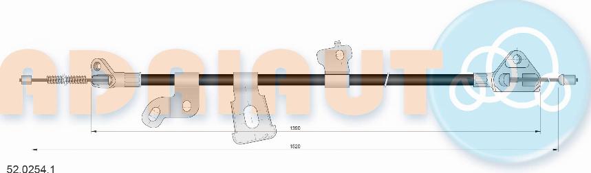 Adriauto 52.0254.1 - Cable, parking brake autospares.lv