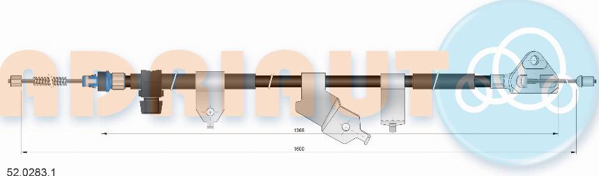 Adriauto 52.0283.1 - Cable, parking brake autospares.lv