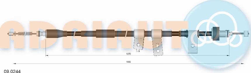 Adriauto 09.0244 - Cable, parking brake autospares.lv