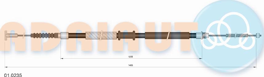 Adriauto 01.0235 - Cable, parking brake autospares.lv