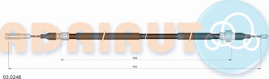 Adriauto 03.0246 - Cable, parking brake autospares.lv