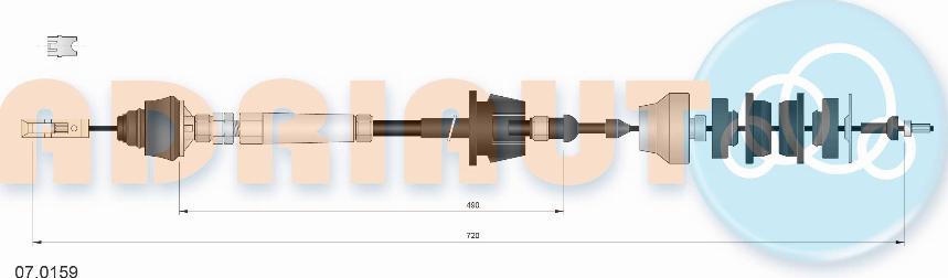 Adriauto 07.0159 - Clutch Cable autospares.lv