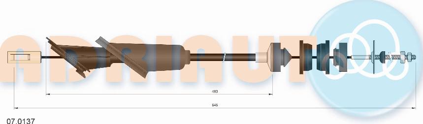 Adriauto 07.0137 - Clutch Cable autospares.lv