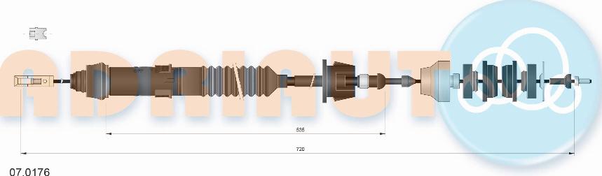 Adriauto 07.0176 - Clutch Cable autospares.lv