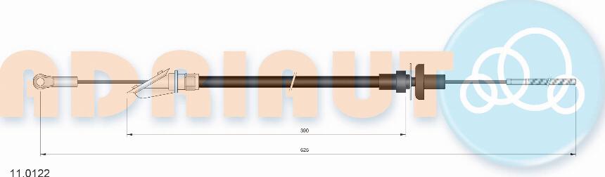 Adriauto 11.0122 - Clutch Cable autospares.lv