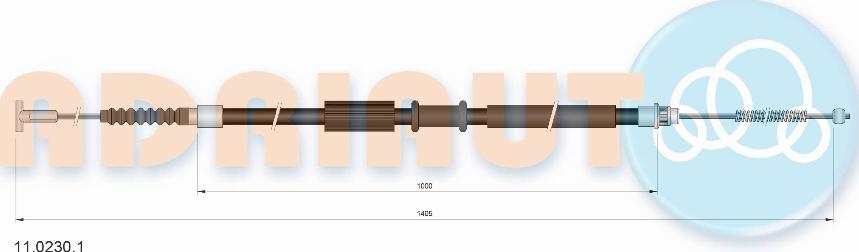 Adriauto 11.0230.1 - Cable, parking brake autospares.lv