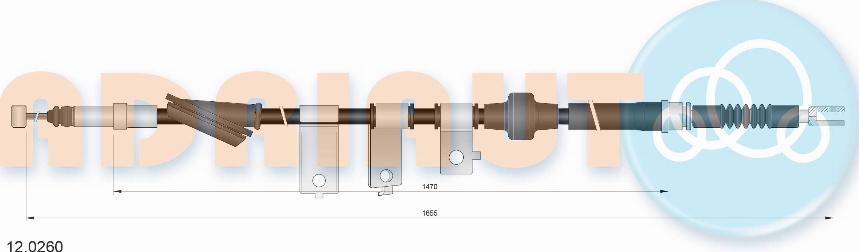 Adriauto 12.0260 - Cable, parking brake autospares.lv