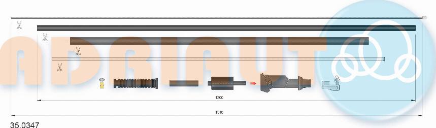 Adriauto 350347 - Accelerator Cable autospares.lv