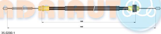 Adriauto 35.0200.1 - Cable, parking brake autospares.lv