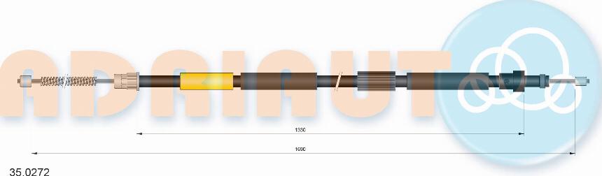 Adriauto 35.0272 - Cable, parking brake autospares.lv