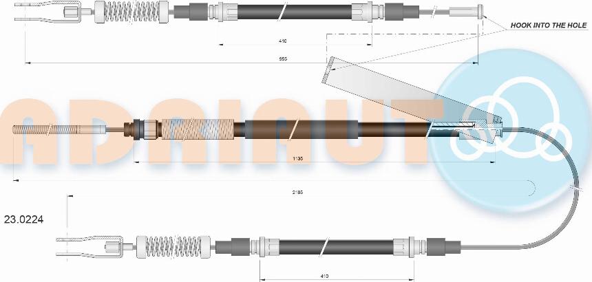 Adriauto 23.0224 - Cable, parking brake autospares.lv