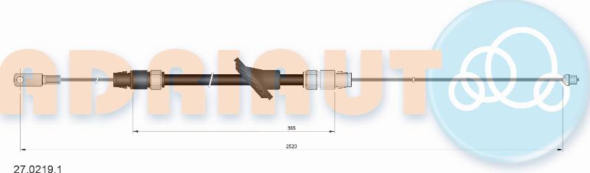 Adriauto 27.0219.1 - Cable, parking brake autospares.lv