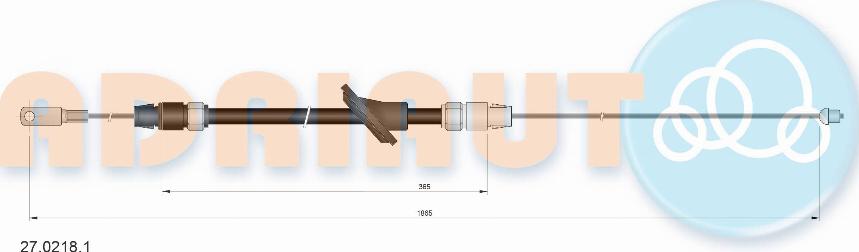 Adriauto 27.0218.1 - Cable, parking brake autospares.lv