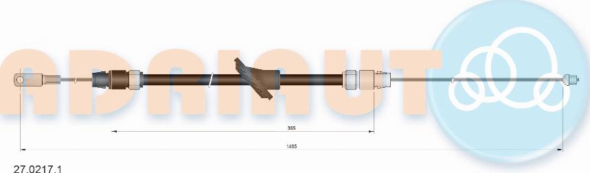 Adriauto 27.0217.1 - Cable, parking brake autospares.lv