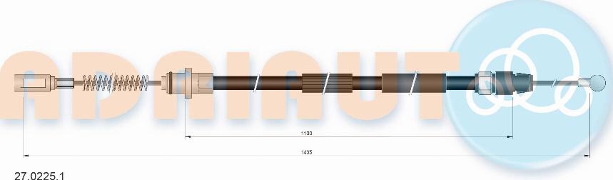 Adriauto 27.0225.1 - Cable, parking brake autospares.lv