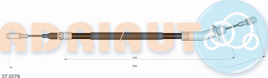 Adriauto 27.0279 - Cable, parking brake autospares.lv