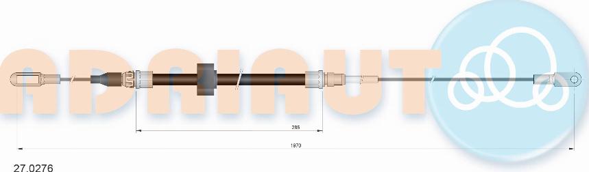 Adriauto 27.0276 - Cable, parking brake autospares.lv