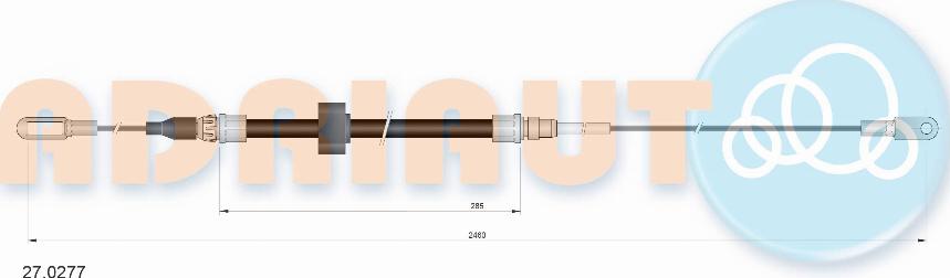 Adriauto 27.0277 - Cable, parking brake autospares.lv