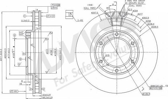 Advics A6F423B - Brake Disc autospares.lv