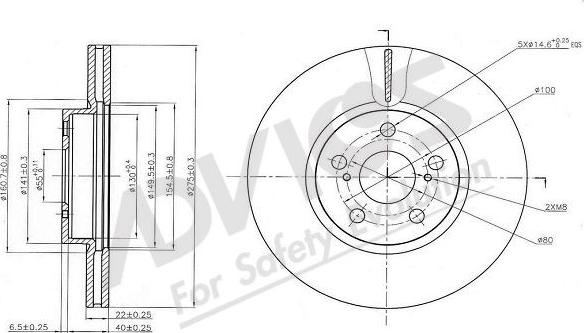 Advics A6F144B - Brake Disc autospares.lv