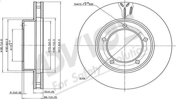 Advics A6F106B - Brake Disc autospares.lv