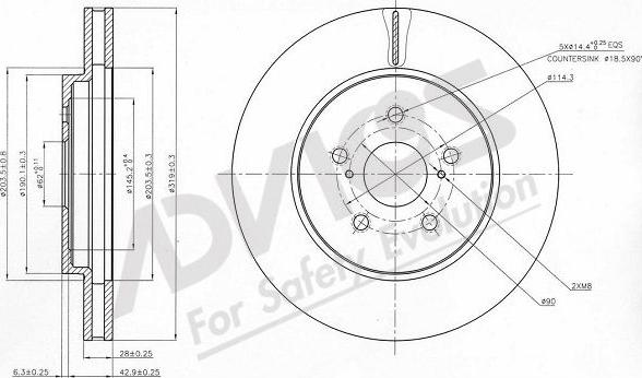 Advics A6F115B - Brake Disc autospares.lv