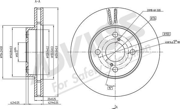 Advics A6F178B - Brake Disc autospares.lv