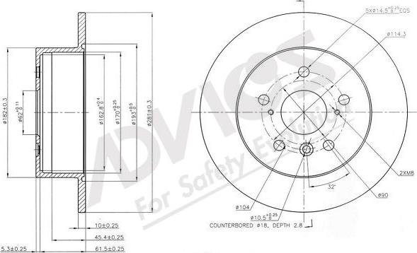 Advics A6R083B - Brake Disc autospares.lv