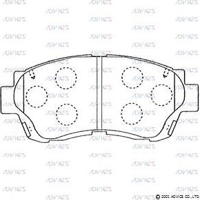 Advics A1N041 - Brake Pad Set, disc brake autospares.lv