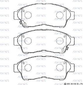 Advics A1N048 - Brake Pad Set, disc brake autospares.lv