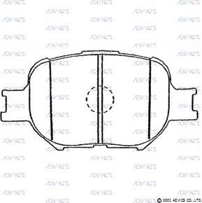 Advics A1N065 - Brake Pad Set, disc brake autospares.lv