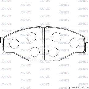 Advics A1N063 - Brake Pad Set, disc brake autospares.lv