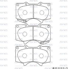 Advics A1N011 - Brake Pad Set, disc brake autospares.lv