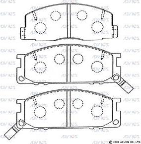 Advics A1N083 - Brake Pad Set, disc brake autospares.lv