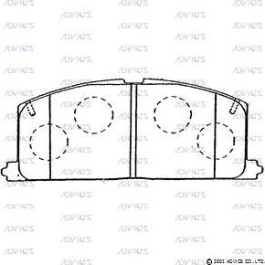 Advics A1N034 - Brake Pad Set, disc brake autospares.lv