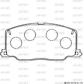 Advics SN617P - Brake Pad Set, disc brake autospares.lv