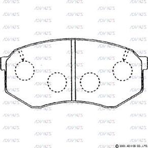 Advics SN251 - Brake Pad Set, disc brake autospares.lv