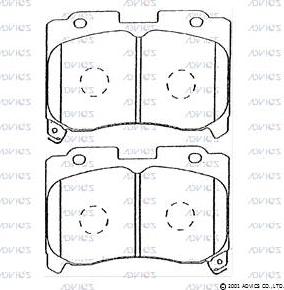 Advics SN290P - Brake Pad Set, disc brake autospares.lv