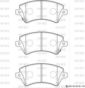 Advics SN990P - Brake Pad Set, disc brake autospares.lv