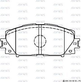 Advics A1N192 - Brake Pad Set, disc brake autospares.lv