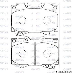 Advics A1N144 - Brake Pad Set, disc brake autospares.lv