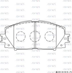 Advics SN941 - Brake Pad Set, disc brake autospares.lv