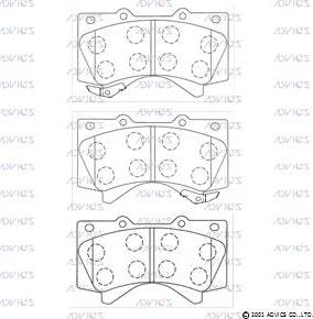 Advics A1N156 - Brake Pad Set, disc brake autospares.lv