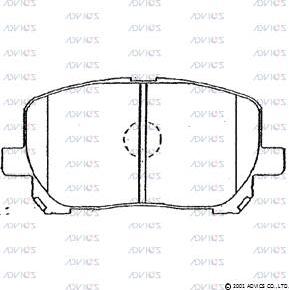 Advics A1N105 - Brake Pad Set, disc brake autospares.lv