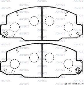 Advics A1N100 - Brake Pad Set, disc brake autospares.lv