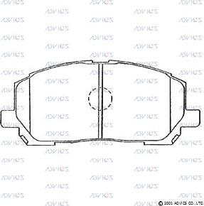 Advics A1N103 - Brake Pad Set, disc brake autospares.lv