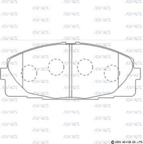 Advics A1N119 - Brake Pad Set, disc brake autospares.lv